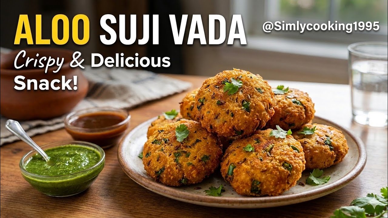 How to make suji vada recipi #aloo suji vada ✨ #evening Tea-time snacks recipe #instantvadarecipe 