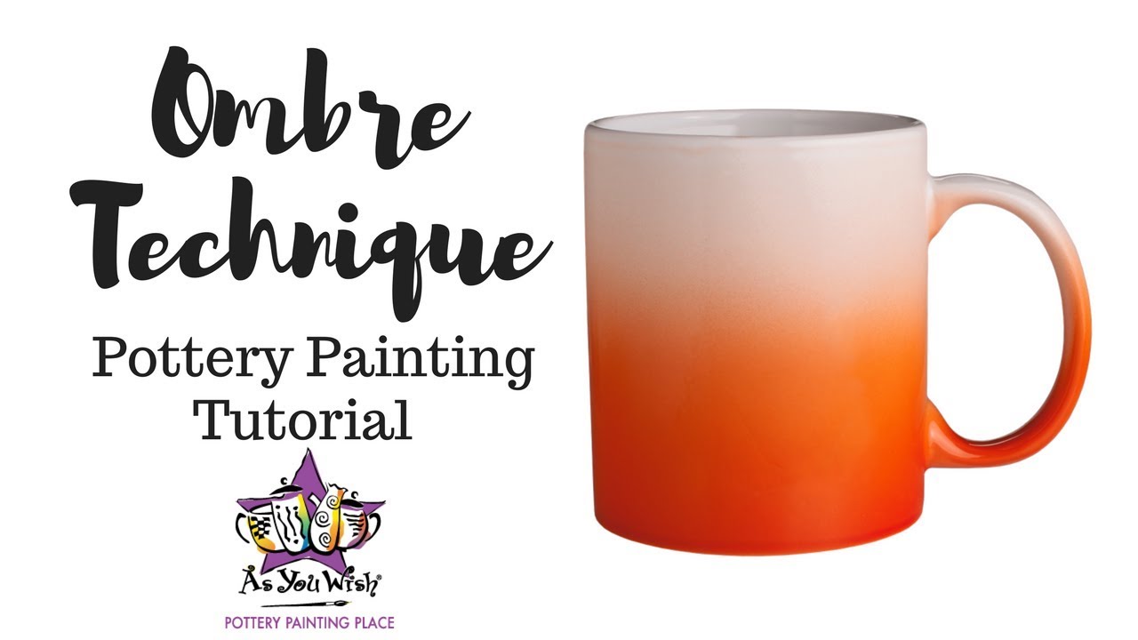 Ombre Technique on Pottery | As You Wish Pottery Painting Place