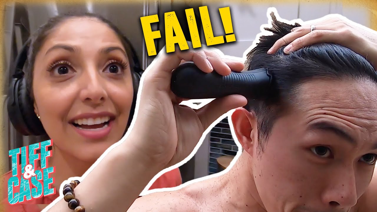 He tried cutting his own hair...