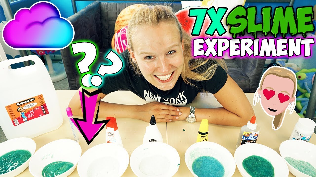 KATHIS SLIME EXPERIMENT Welcher Klebstoff ist der Beste? 7xSchleim mit verschiedenen Klebern im Test