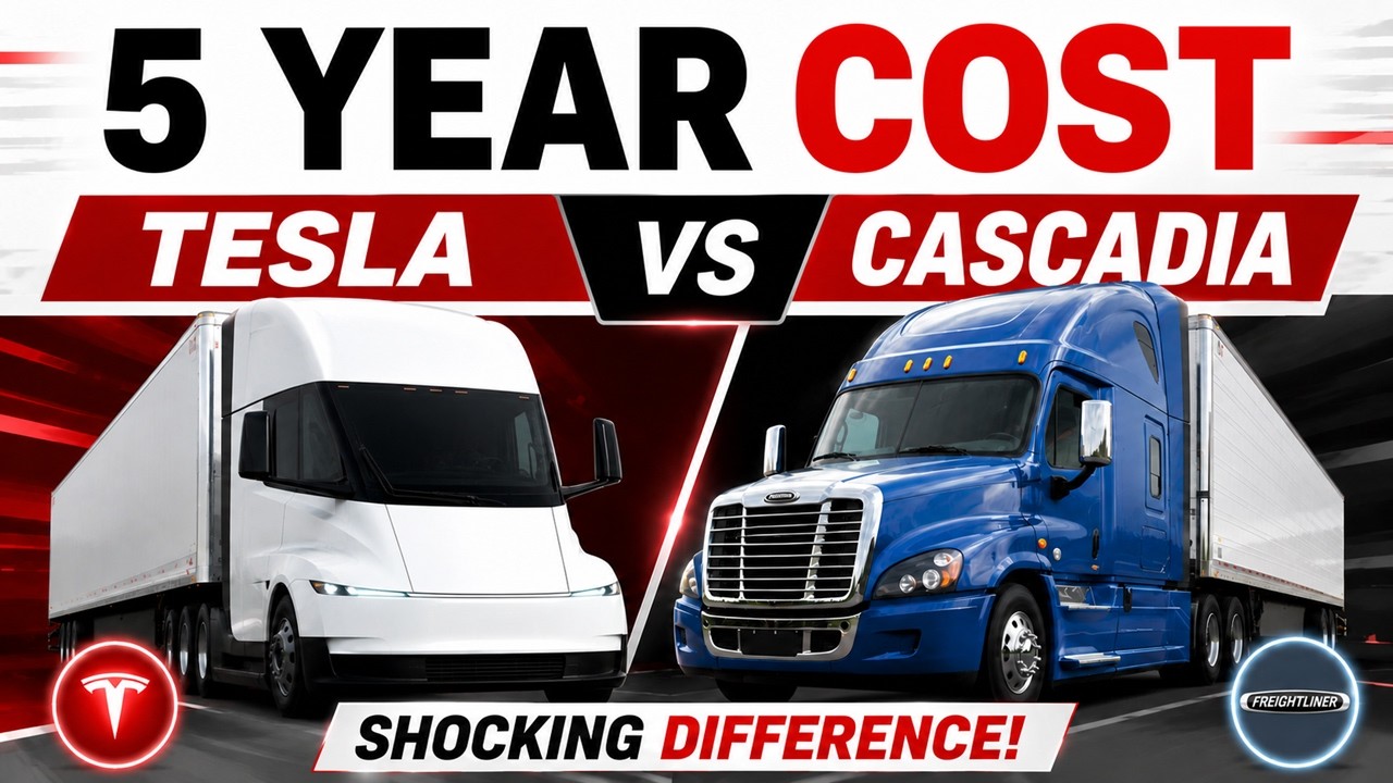 Tesla Semi против Freightliner Cascadia: РЕАЛЬНАЯ стоимость владения за 5 лет (я всё подсчитал)