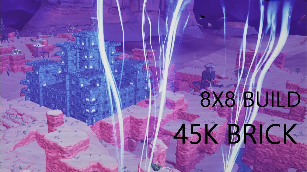 HOW TO BUILD THE BEST 8X8 FORTNITE CASLTE FOR AND STORM SHIELD