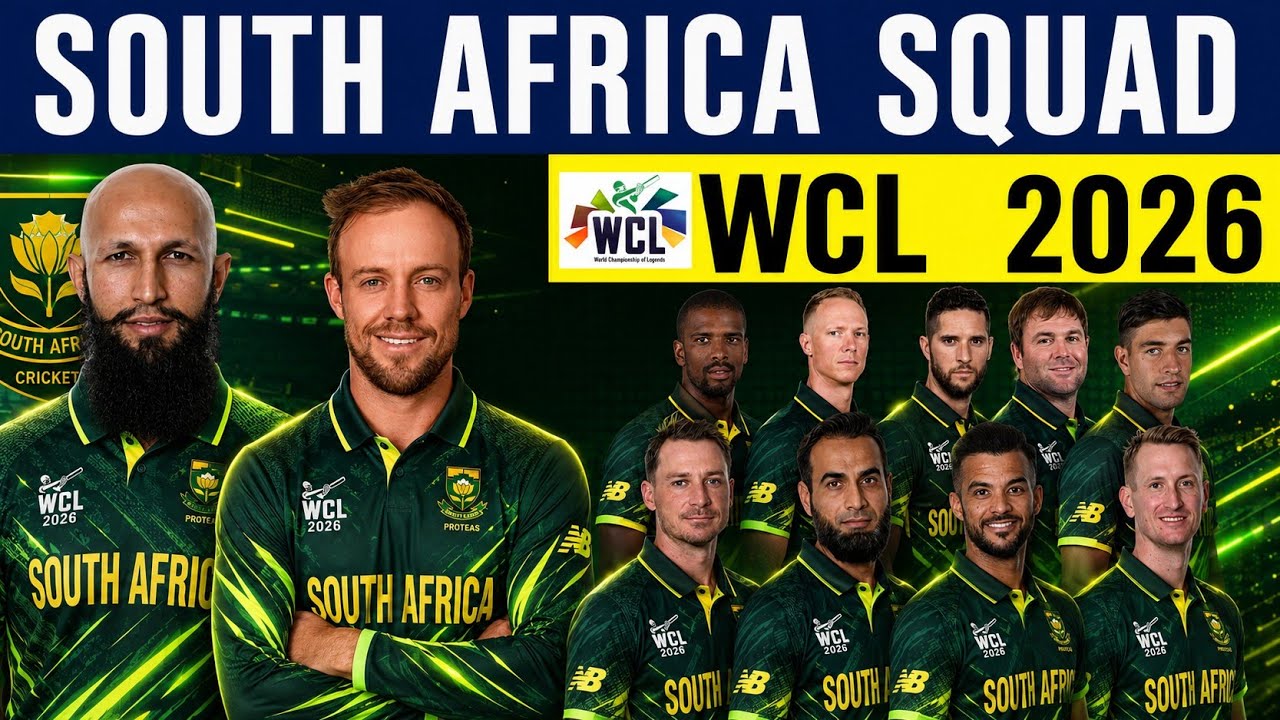 WCL 2026 South Africa Legends Squad | South Africa Champions Squad for World Championship of Legends