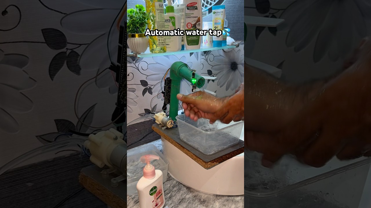 💧✨ 🚰 Watch how this Arduino-powered automatic water tap saves water 🔥 #ArduinoDIY #SmartTap