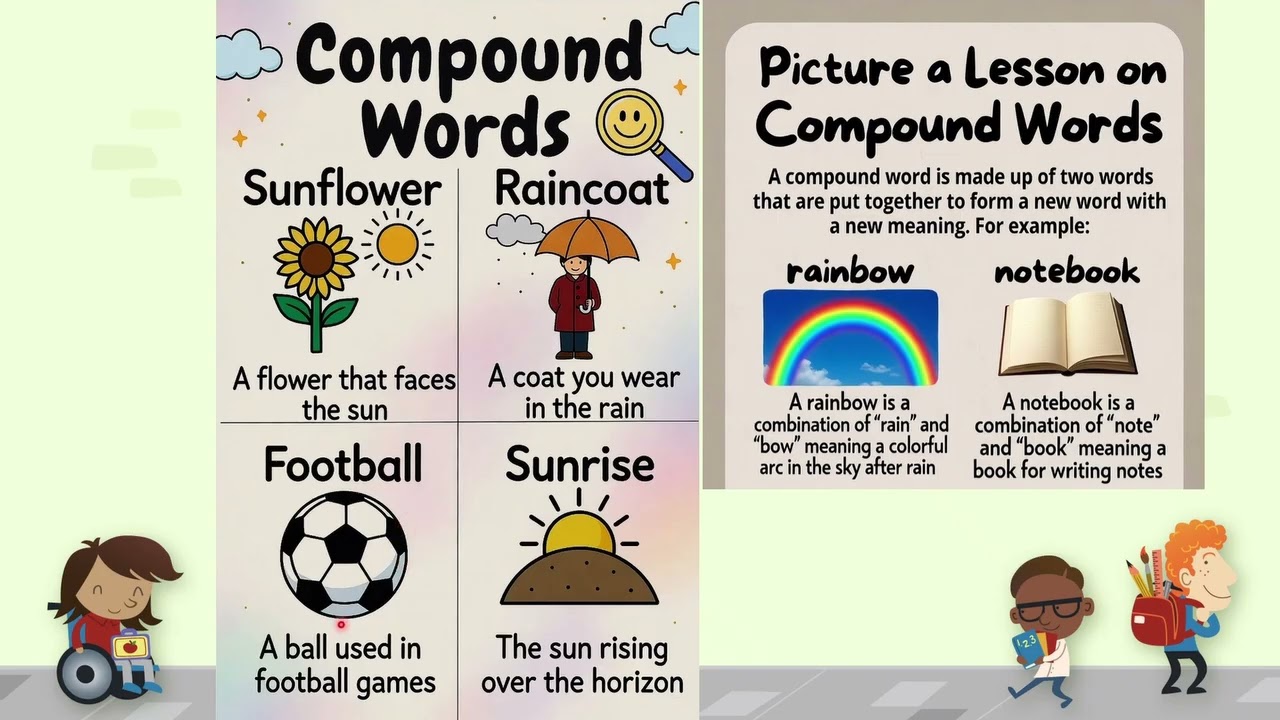 Learn to read, lesson 9: Compound words in Mrs. T''s Classroom on Literacy Oven.
