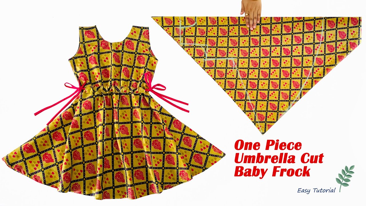 One Piece Umbrella Cut Baby Frock Cutting and Stitching, Baby Frock Cutting and Stitching