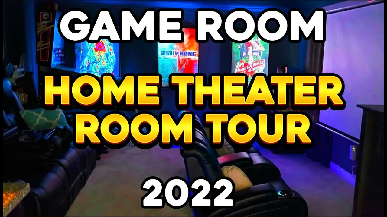 Game Room and Home Theater Room Tour 2022