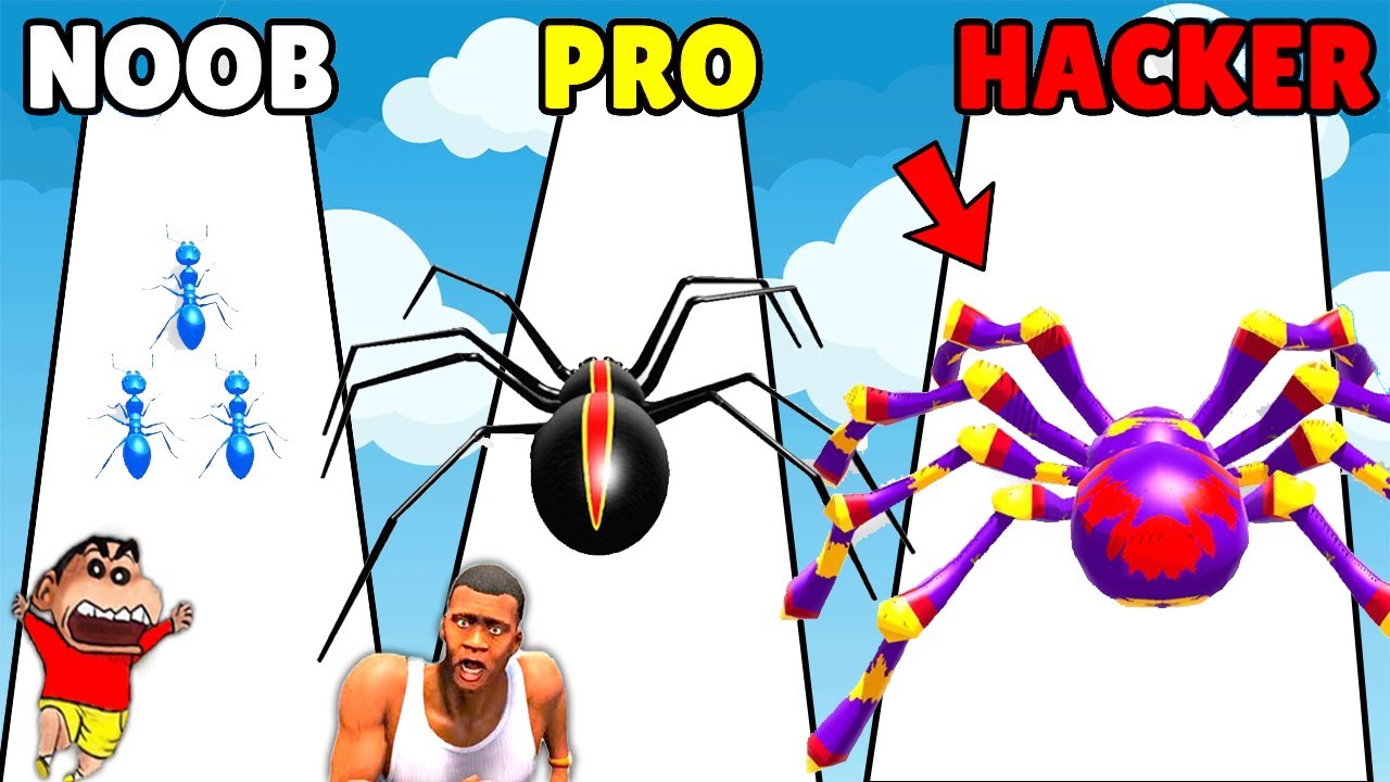 NOOB vs PRO vs HACKER in INSECT EVOLUTION with SHINCHAN and CHOP | AMAAN-T