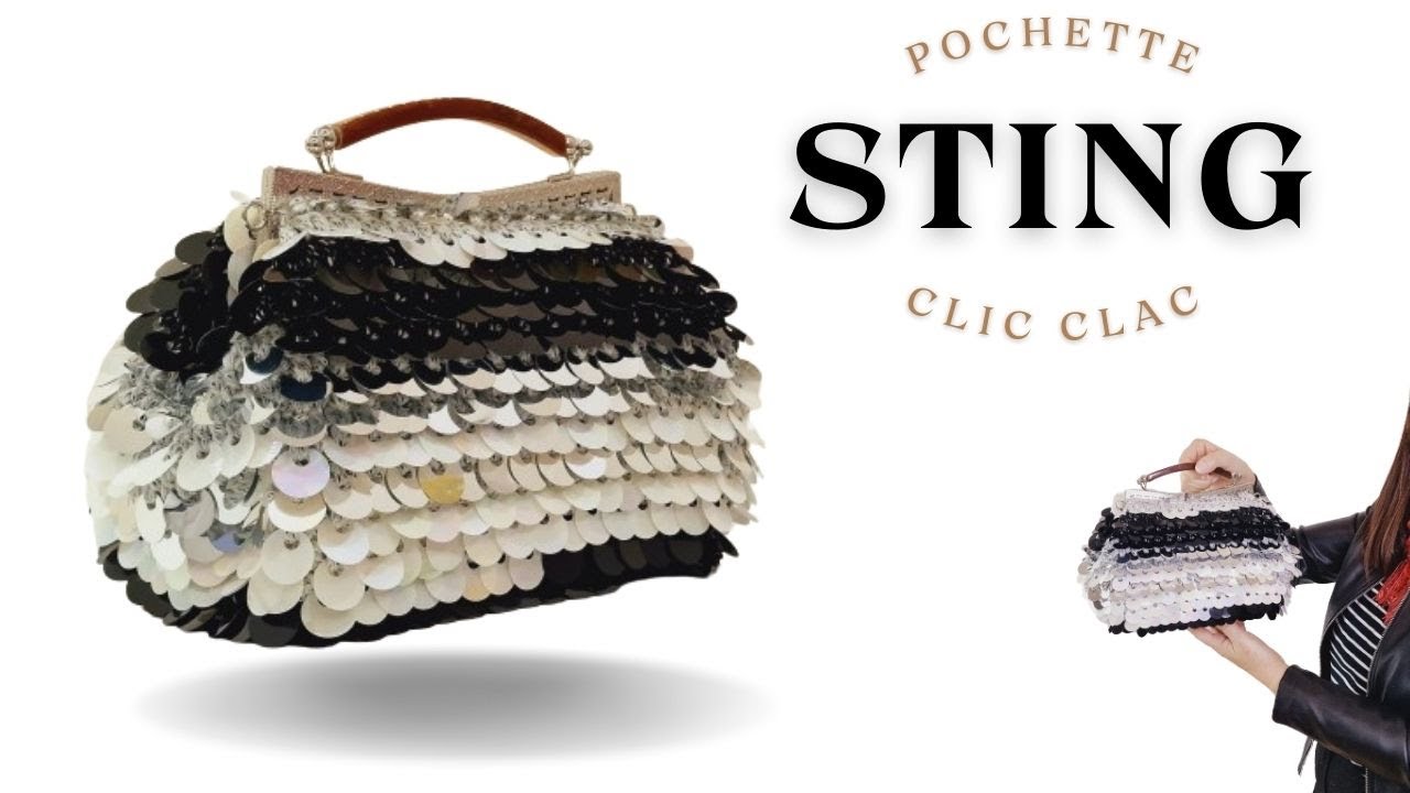 Trucchetto facile per applicare le paillettes... Pochette Sting clic clac