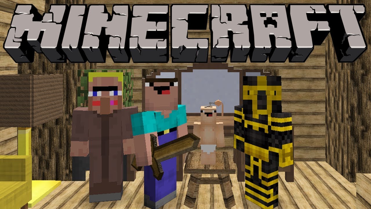 LA CANCIÓN DEL BEBÉ NOOB CON MASSI, EL NOOB Y EL ALDEANO EN MINECRAFT 😊