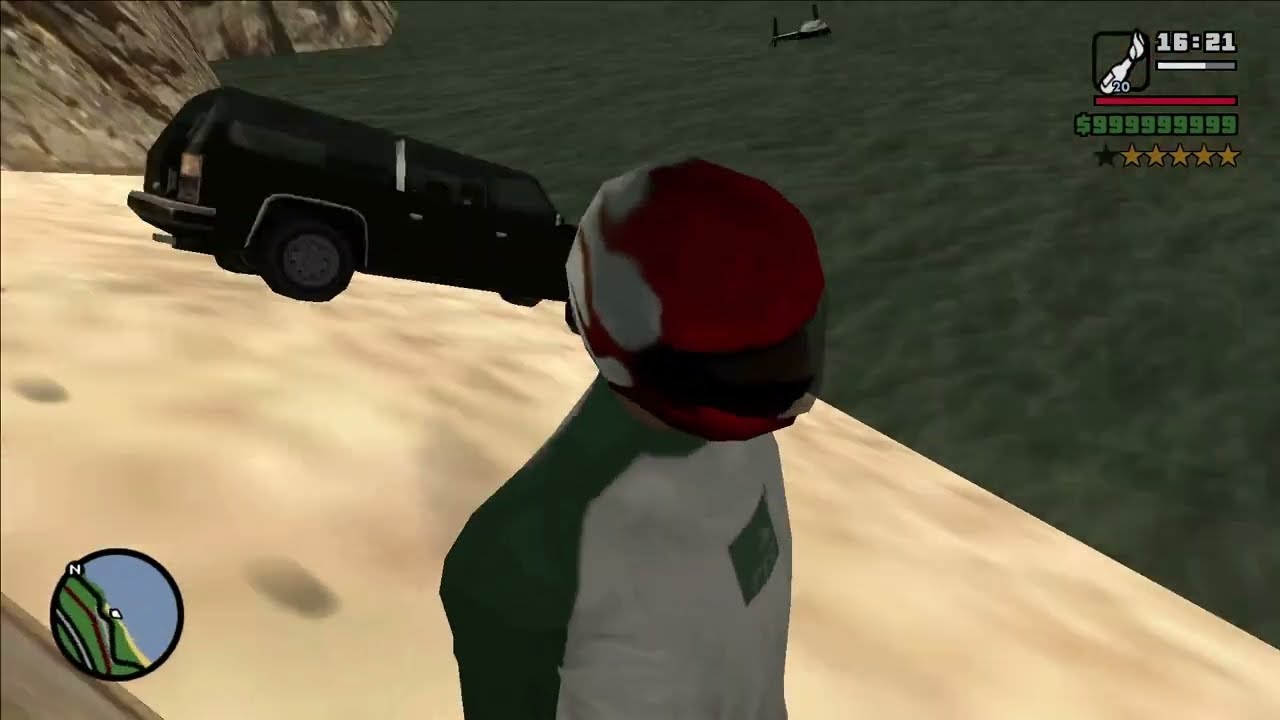 GTA San Andreas - CJ with gang vs FBI police - very funny