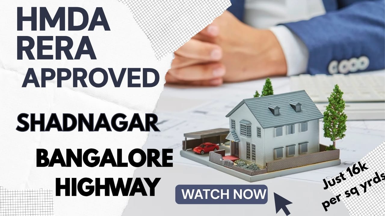 🔥 HMDA RERA Approved Plots in Shadnagar @ ₹16,000 | Bangalore Highway Investment Deal