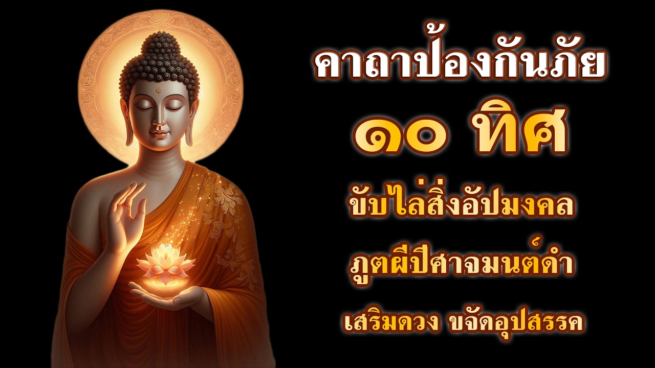 คาถาป้องกันภัย 10 ทิศ คาถาสะเดาะเคราะห์ ขจัด โรคภัย ทุกข์ และเคราะห์ทั้งหลาย พ้นทุกข์
