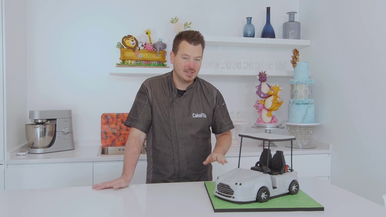 Aston Martin Golf Cart Cake Tutorial