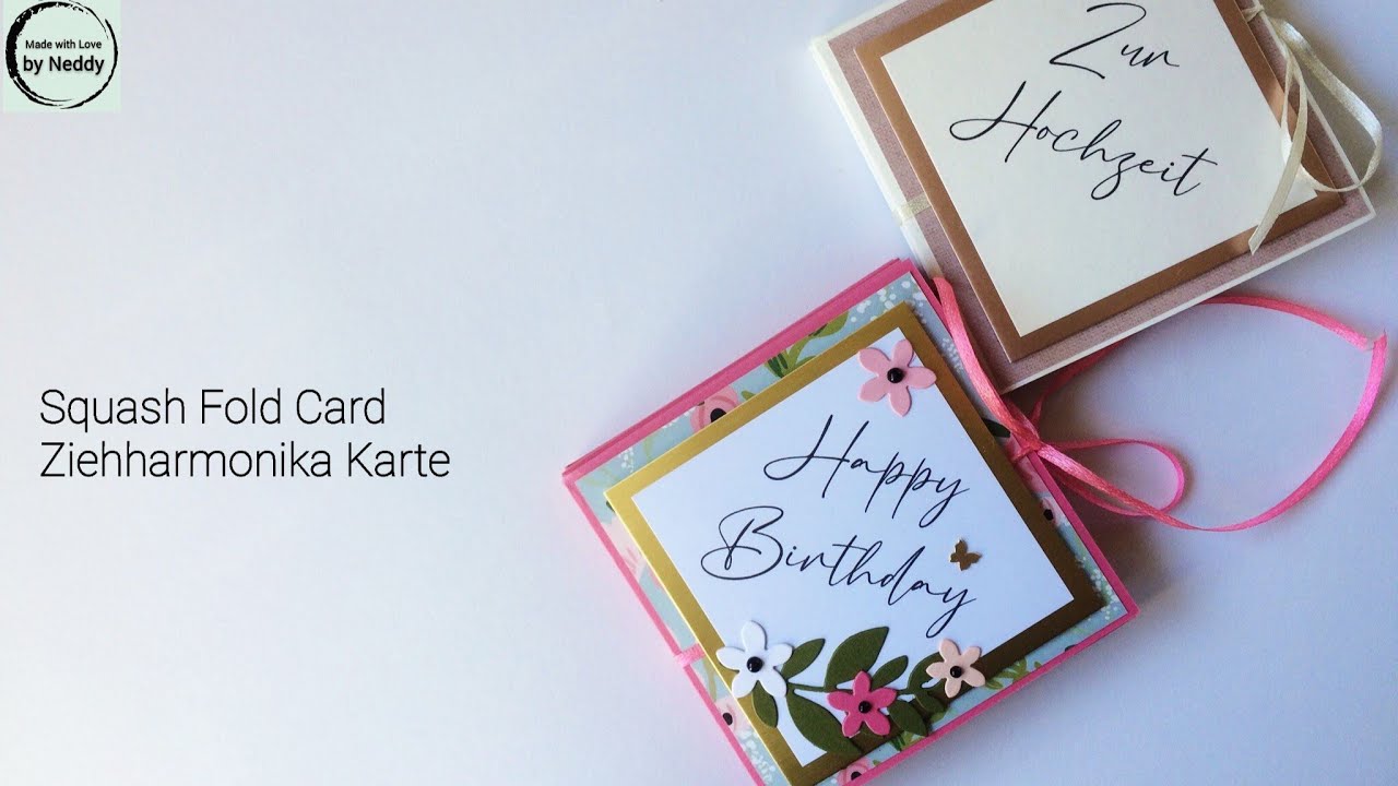 Squash Fold Card (Ziehharmonika Karte) // Anleitung deutsch