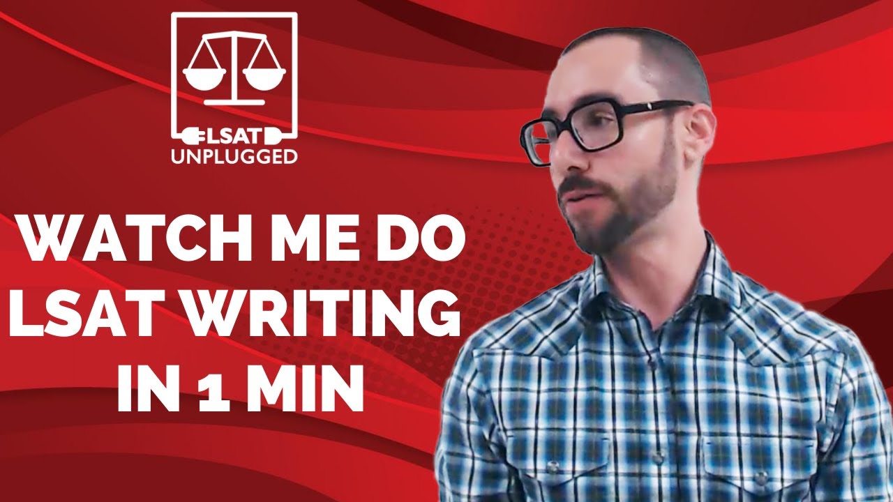 Watch Me Do An LSAT Writing Sample in 1 Min (36x speed)