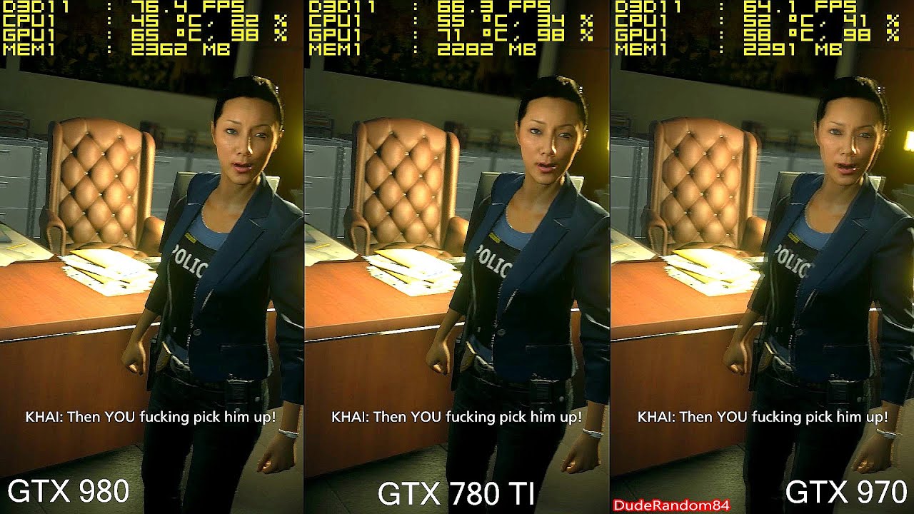 Battlefield Hardline GTX 980 Vs GTX 780 TI Vs GTX 970 Frame Rate Comparison