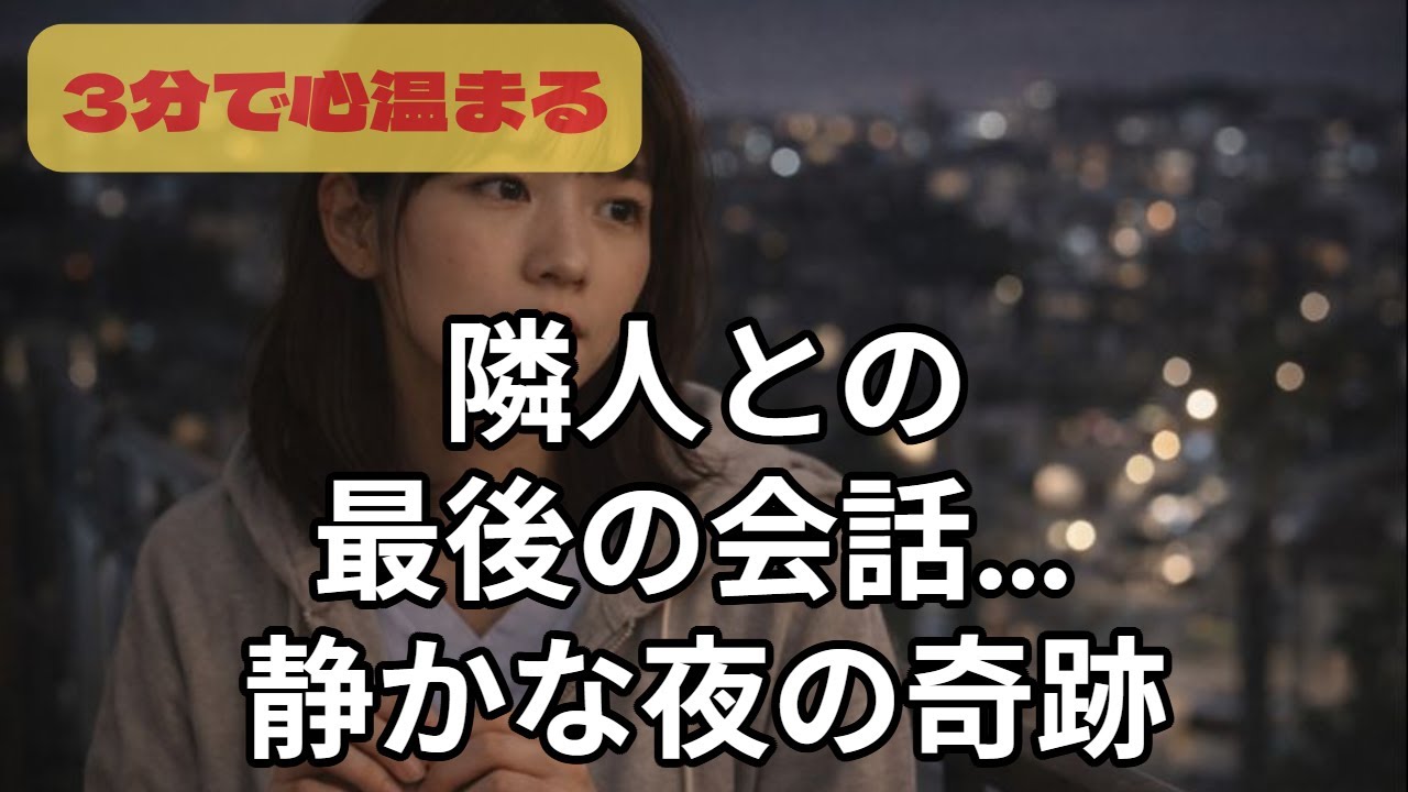 心温まる物語 ～引っ越し前夜のベランダ～