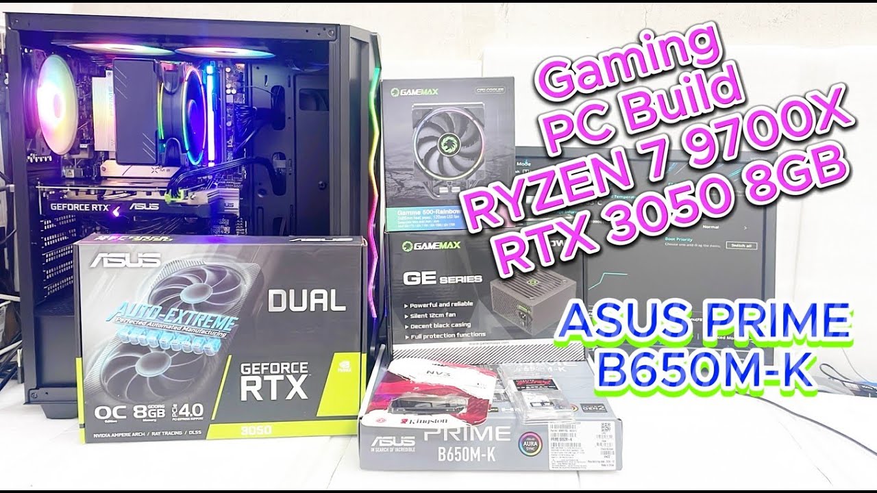 Gaming PC Build RYZEN 7 9700X RTX 3050 8GB | ASUS PRIME B650M-K | Step-by-Step Assembly A PC