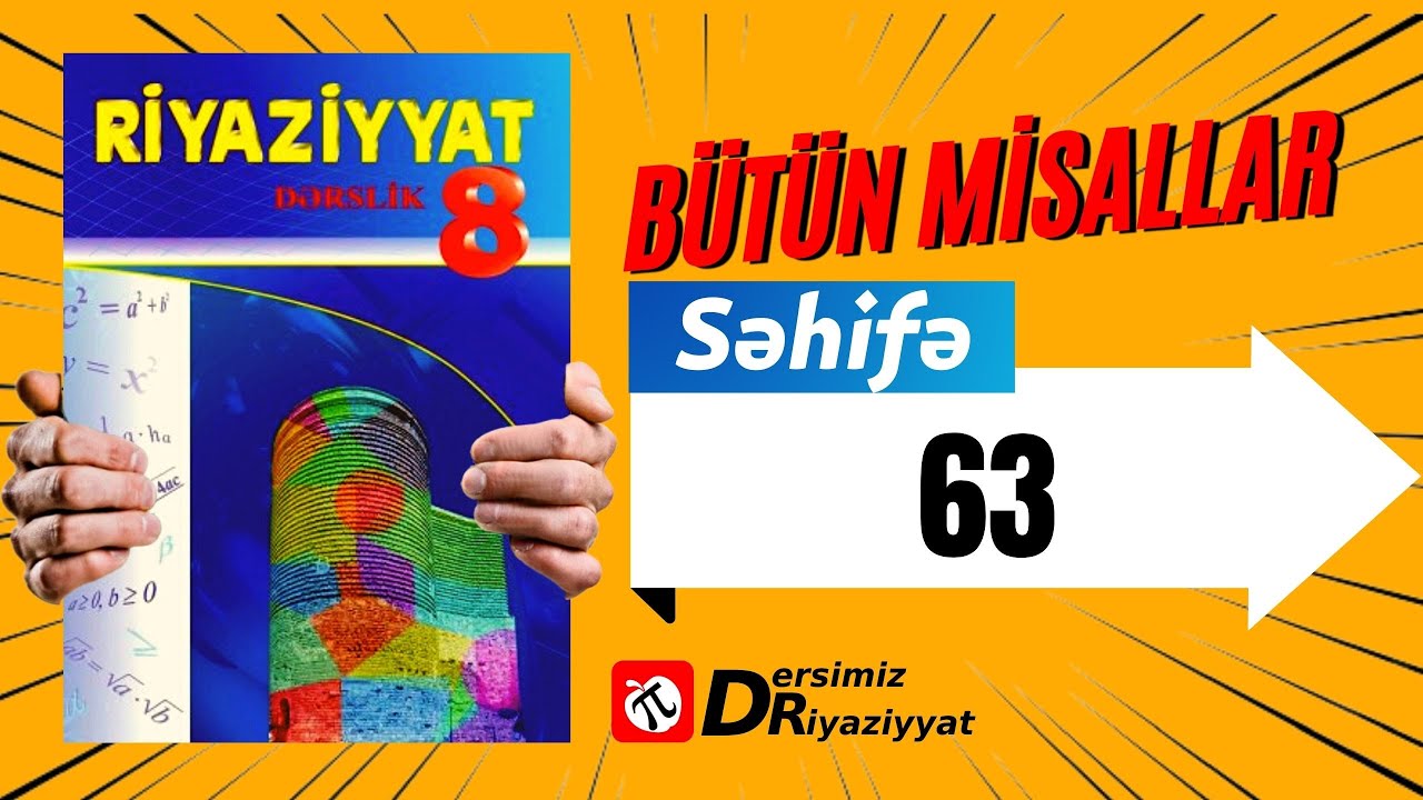 Riyaziyyat 8 ci sinif. seh 63. Viyet teoremi / dersimiz riyaziyyat