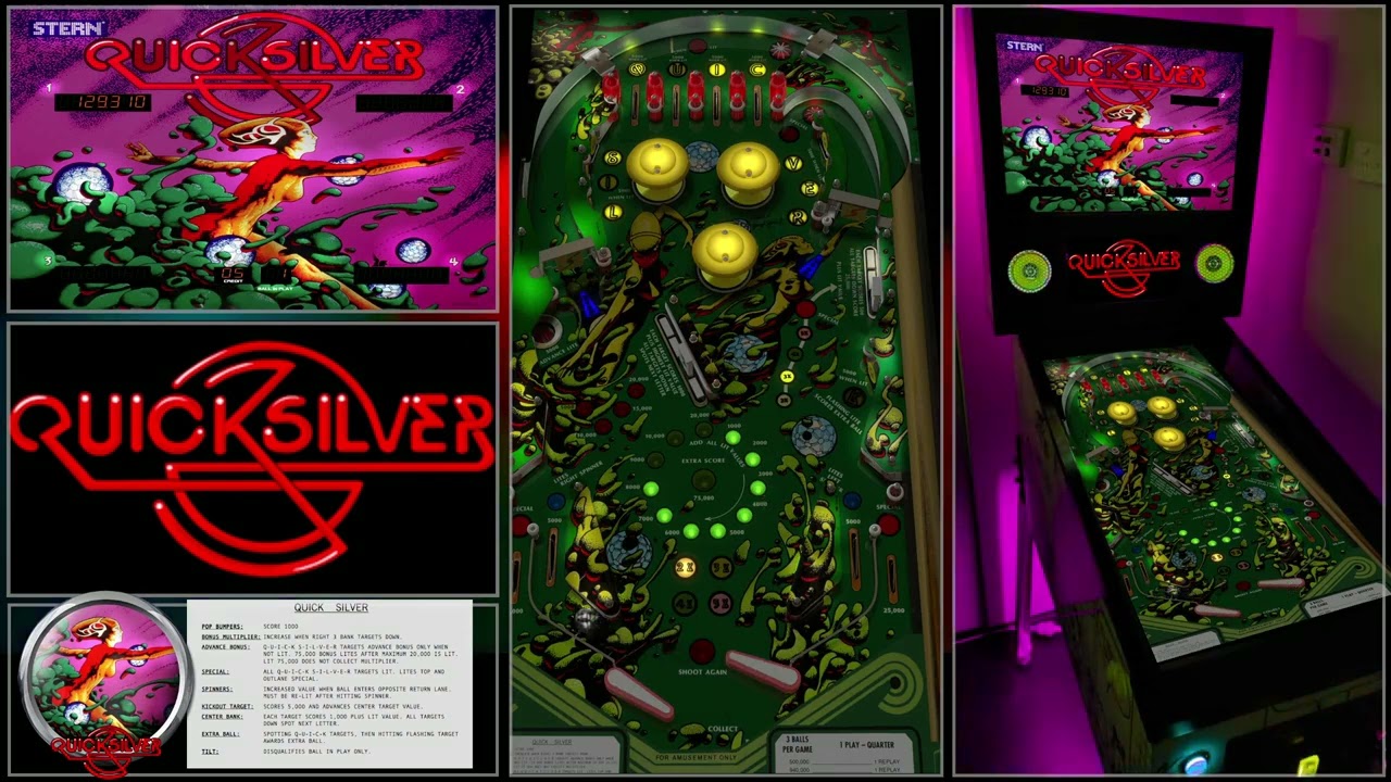 Quicksilver (Stern 1980): Visual Pinball X (VPX) + custom music MOD