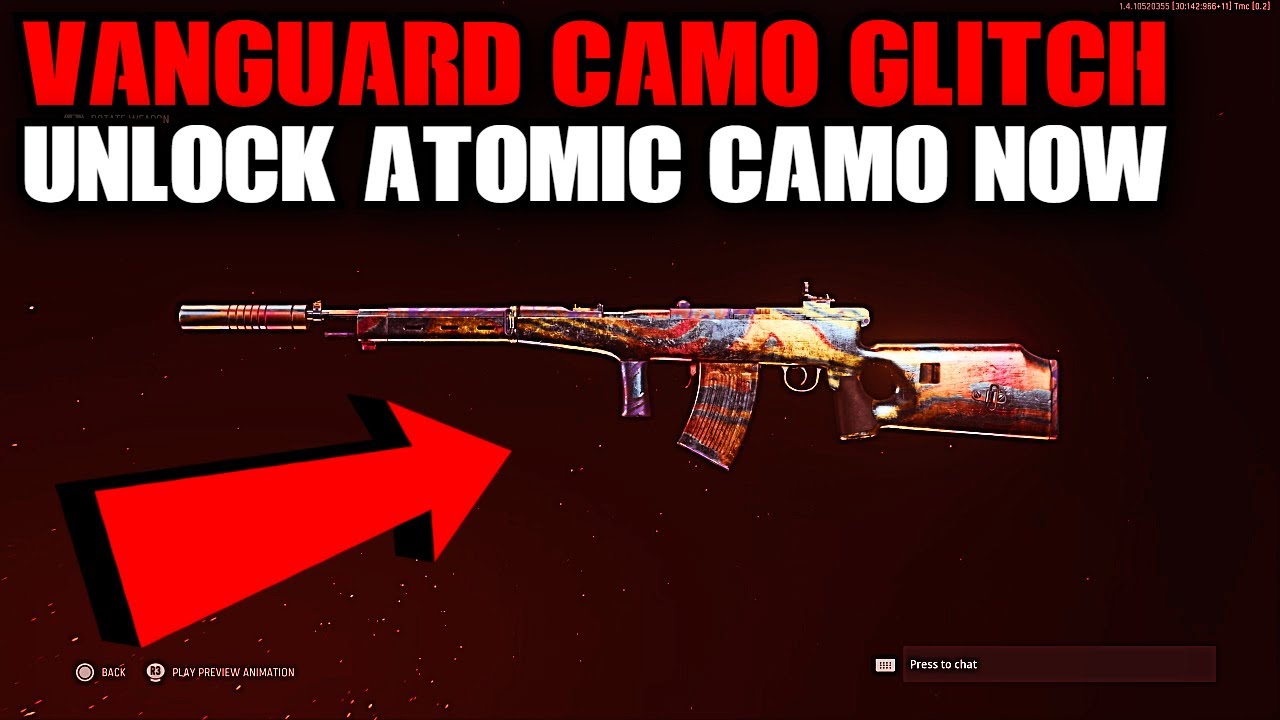 *SOLO* VANGUARD ATOMIC CAMO GLITCH! UNLOCK ATOMIC CAMO NOW! CALL OF DUTY XP/ATOMIC CAMO GLITCHES!