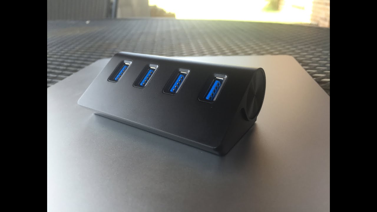 Sabrent USB 3.0 4 port USB black edition hub unboxing/review