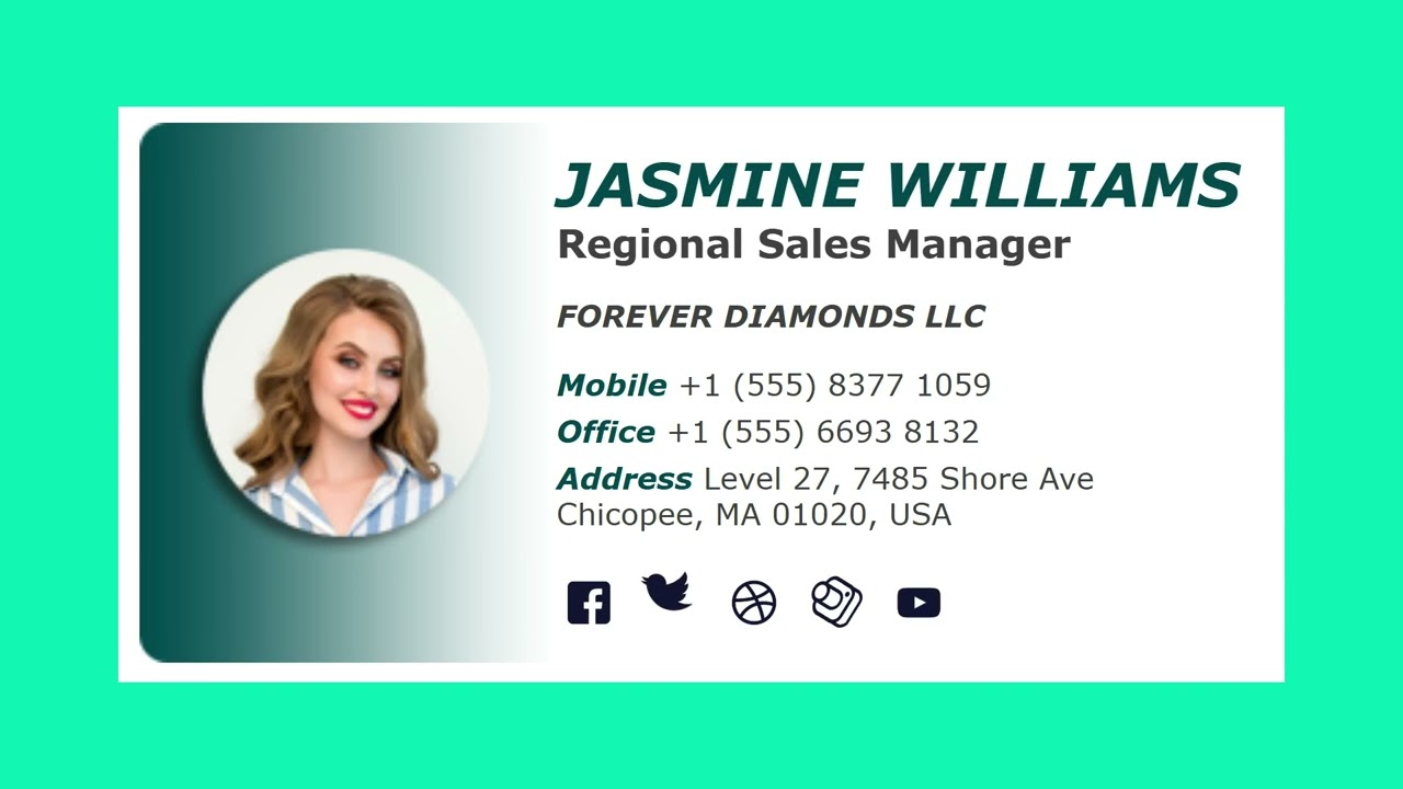 Jasmine Williams animated email signature