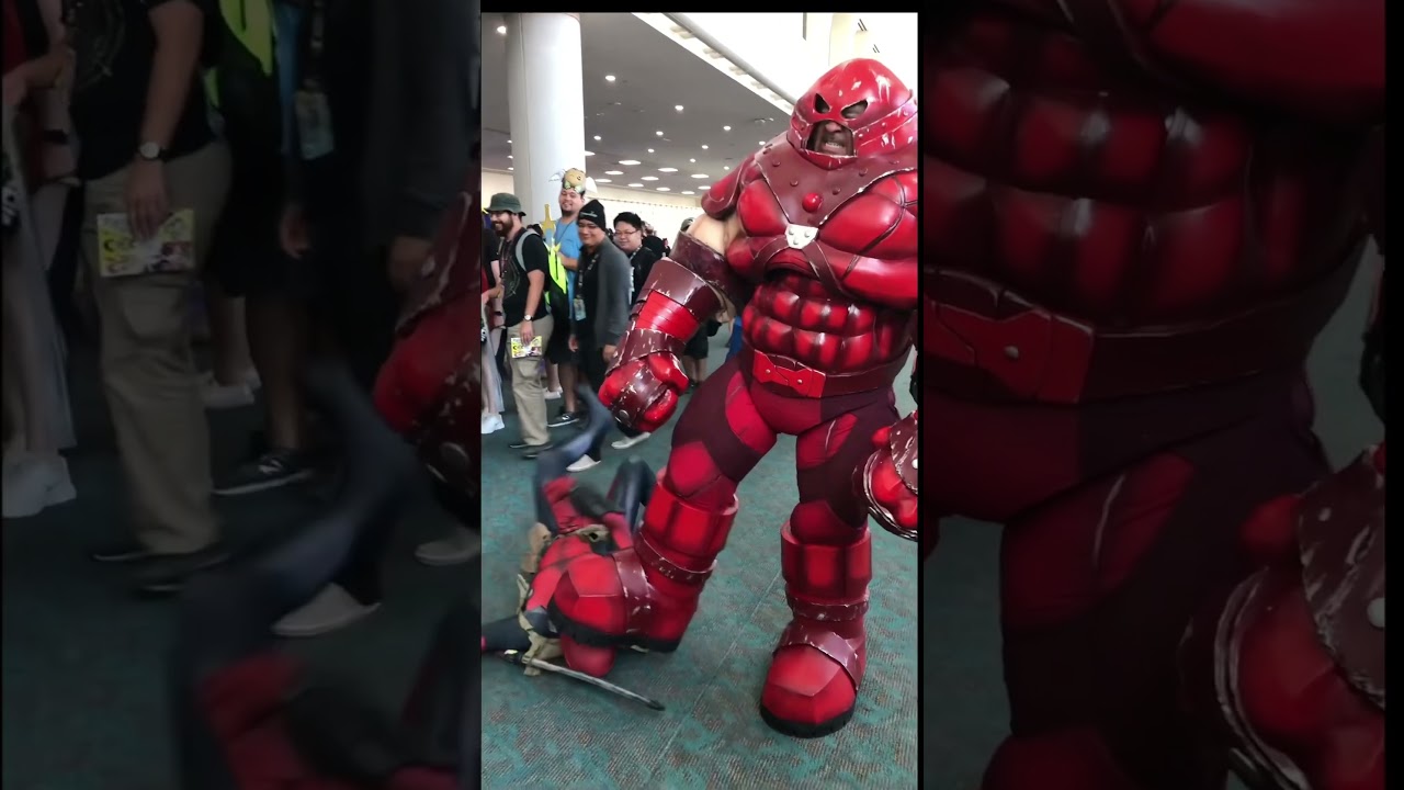 How I greet Deadpool when I see him   #cosplay #marvelcosplayer #deadpool #juggernaut #cosplayer