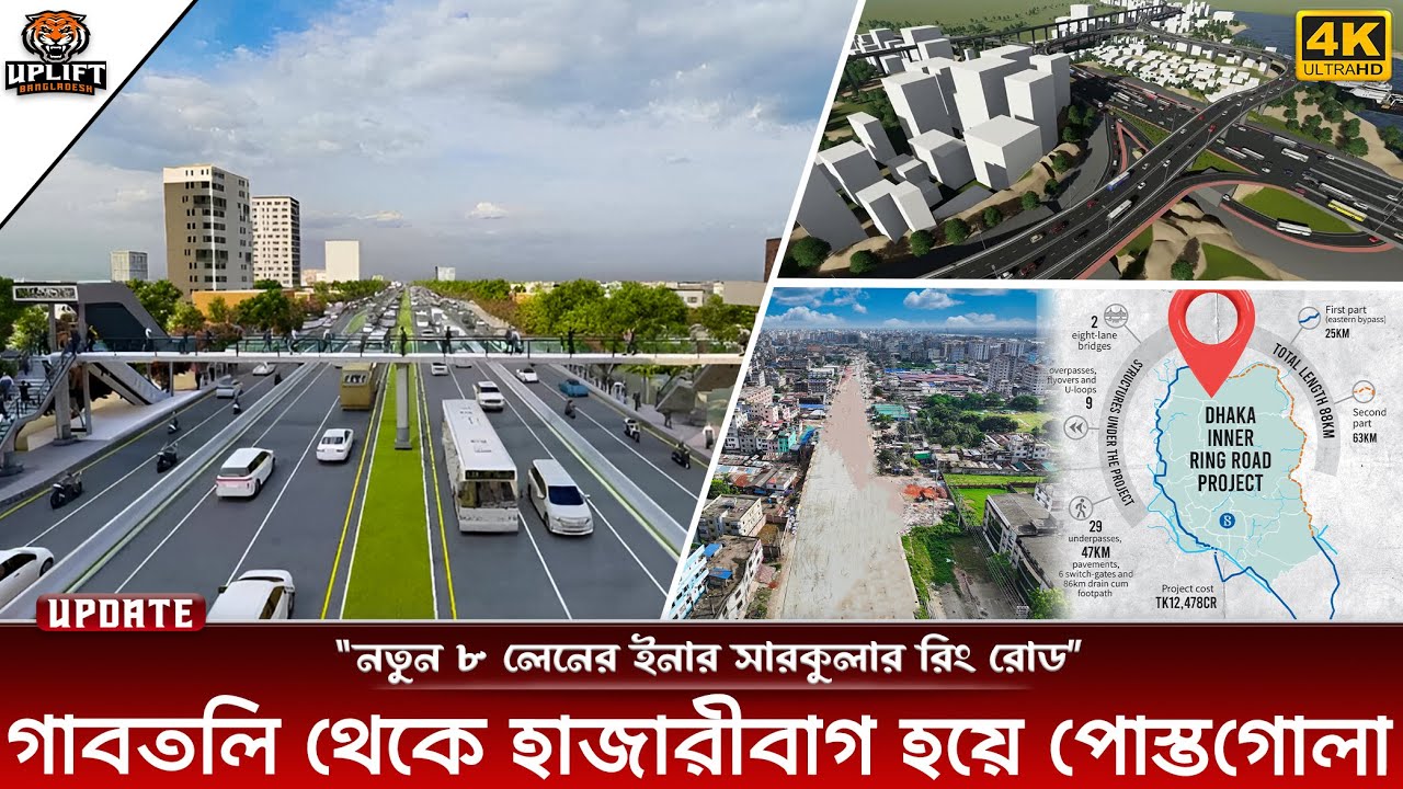 এক্সপ্রেসওয়েতে বদলে যাবে গাবতলী - পোস্তগোলা সড়ক | Dhaka Inner Circular Ring Road Update 2025