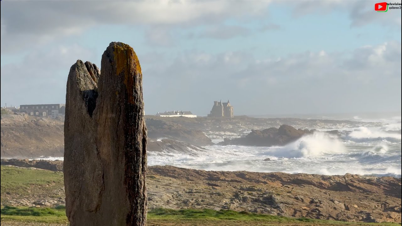 QUIBERON  🇲🇫 |  Terrifying Waves Storm Caetano    | Quiberon 24 TV