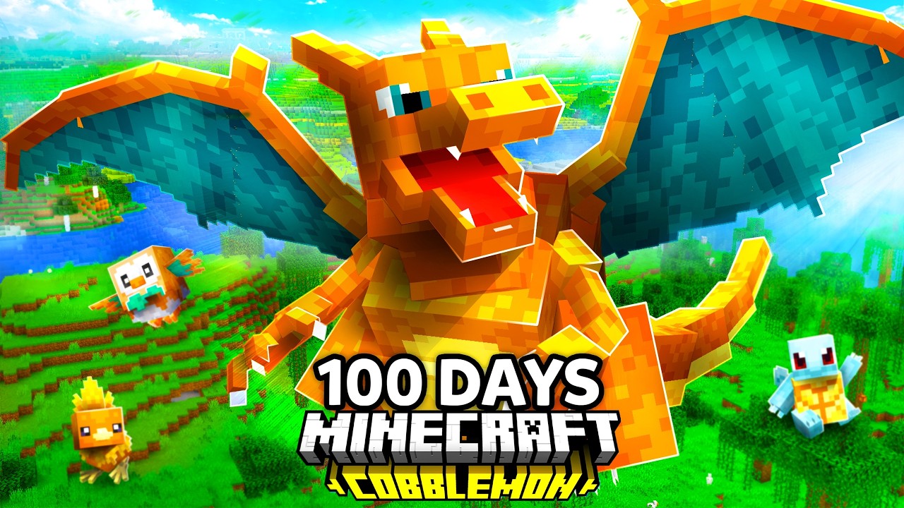 I Spent 100 Days as STARTER TRAINER Pokémon Minecraft VS. my Rival! (Duos Cobblemon)