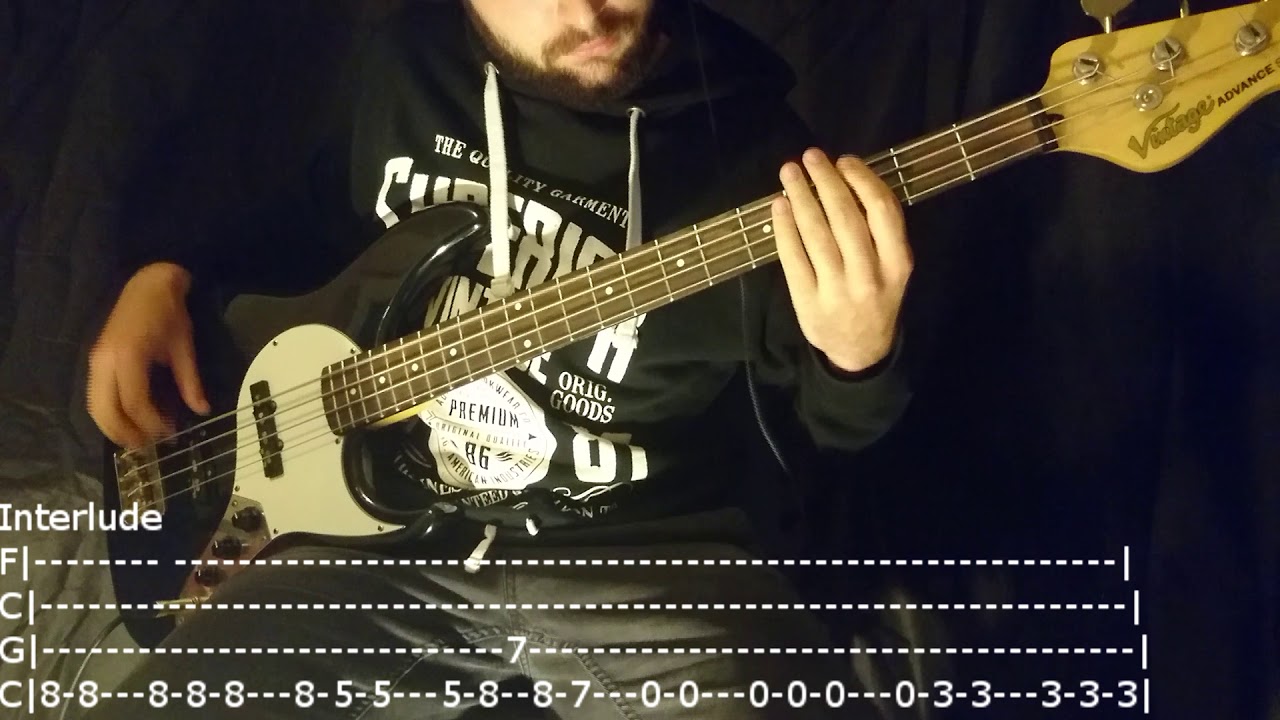 Three Days Grace - Animal I Have Become Bass Cover (Tabs)