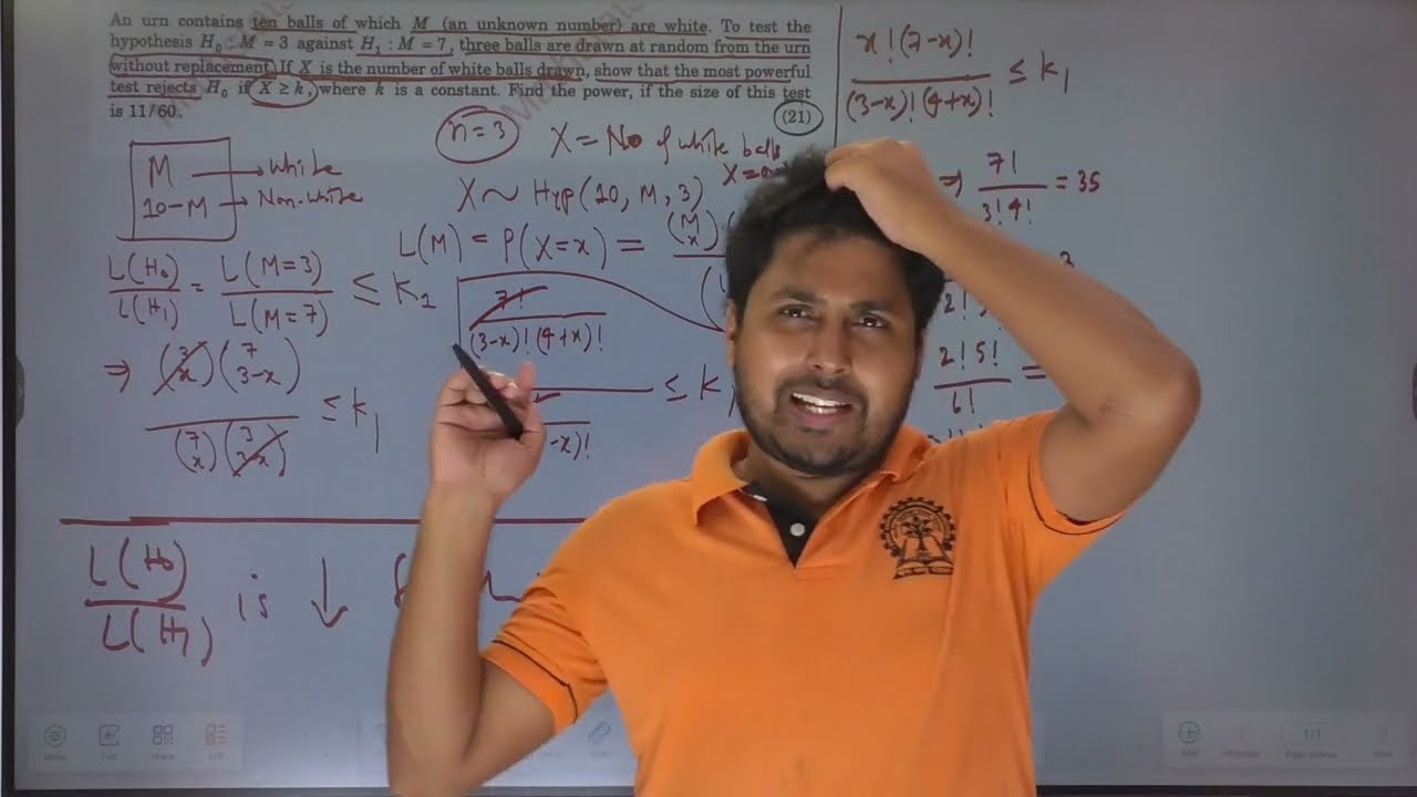 IIT-JAM MS 2025 | PYQ Hypotheses Testing | Mathstats @8810409392 Mathstats@8810409392