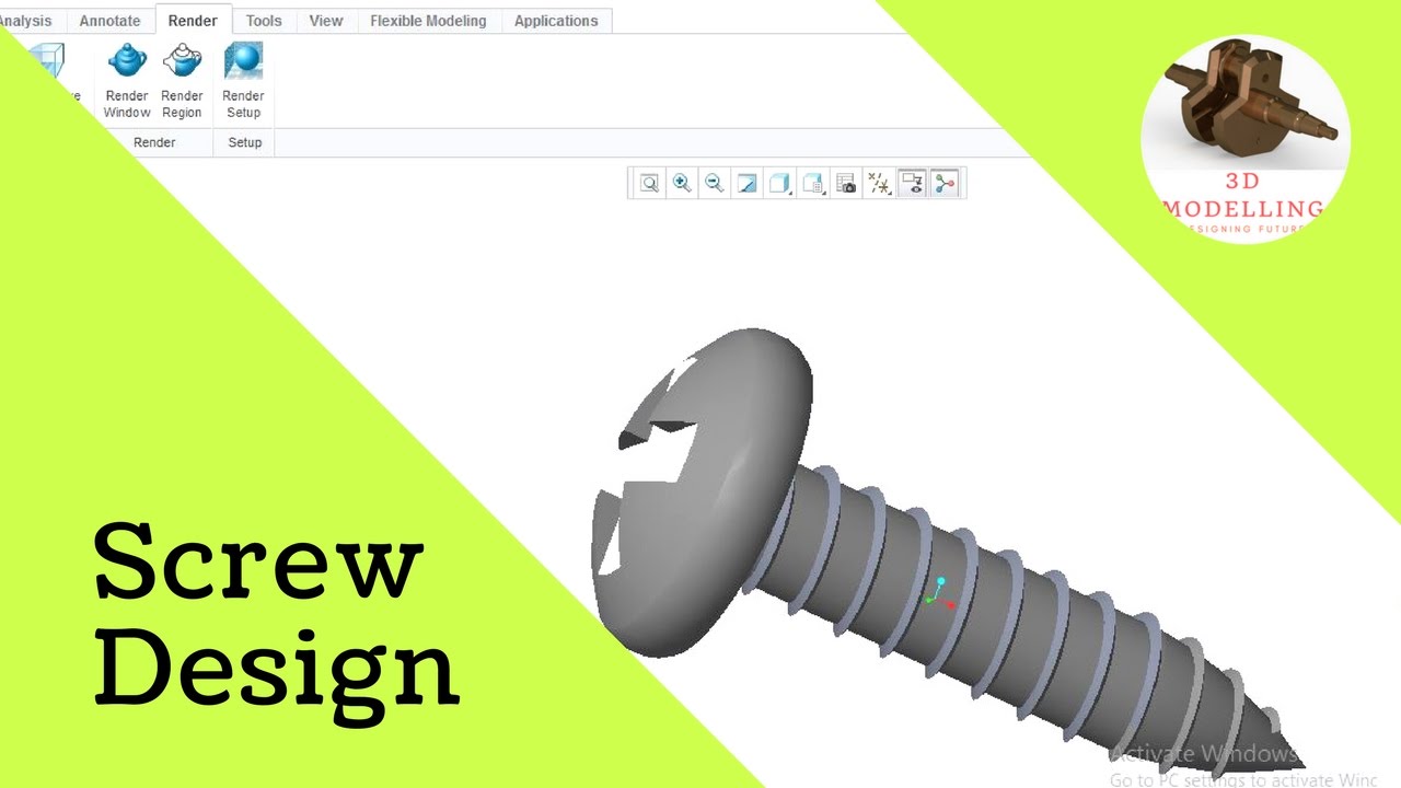 Screw Design in Creo Parametric
