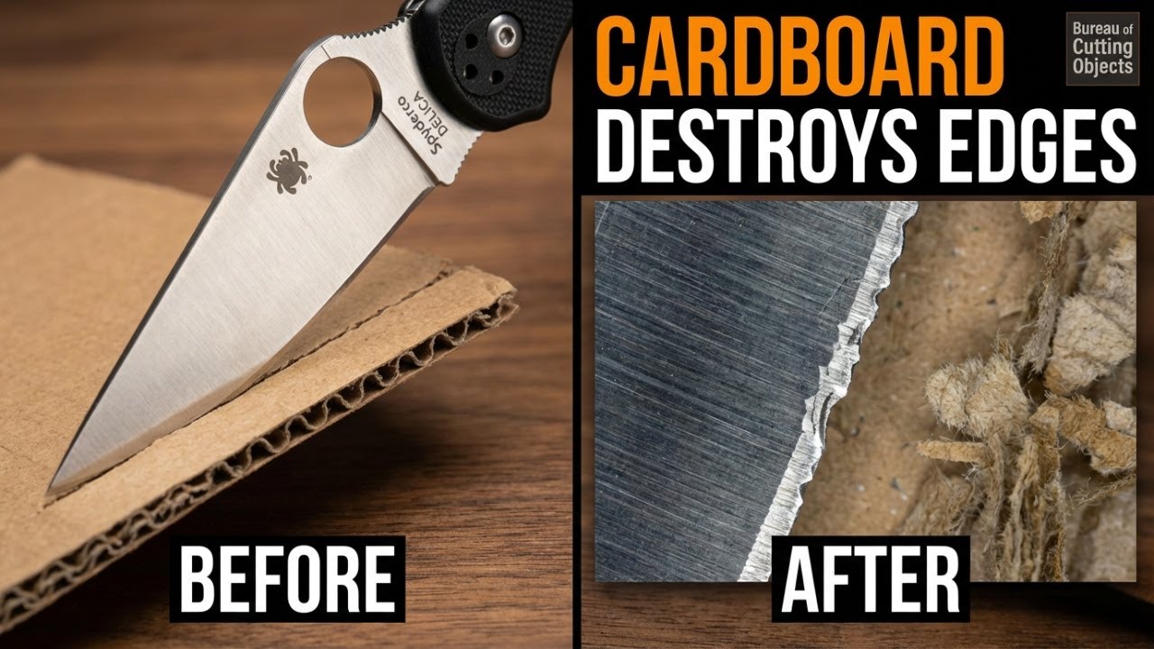 Spyderco Delica vs Pacaya — What Cardboard Really Does to an Edge #KnifeReview #KnifeSteel #EDCKnife