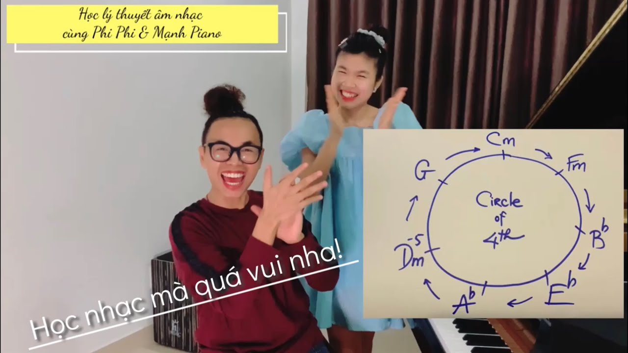 🎵 HỌC LÝ THUYẾT ÂM NHẠC CÙNG PHI PHI & MẠNH PIANO | VÒNG HOÀ ÂM BẬC 4 - CIRCLE OF FOURTH