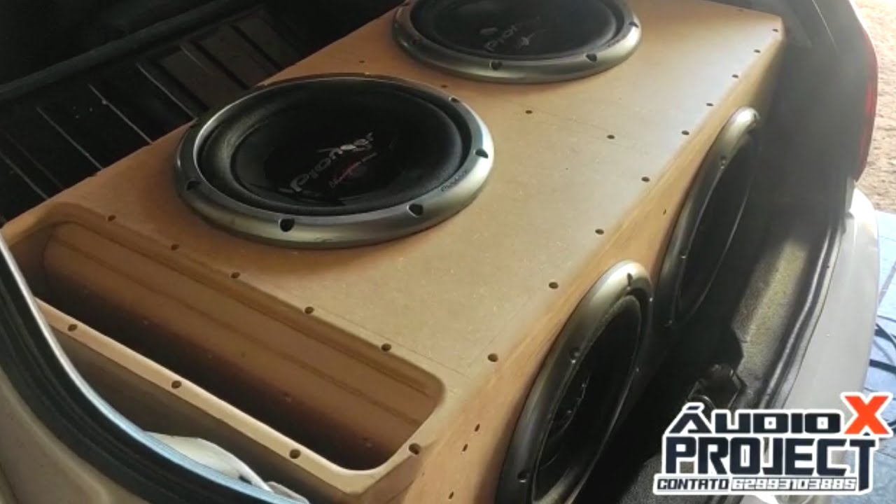 CAIXA PROJETADA PARA 4 SUB PIONEER CARA PRETA TOCANDO ELETROFUNK (Audio X Project)