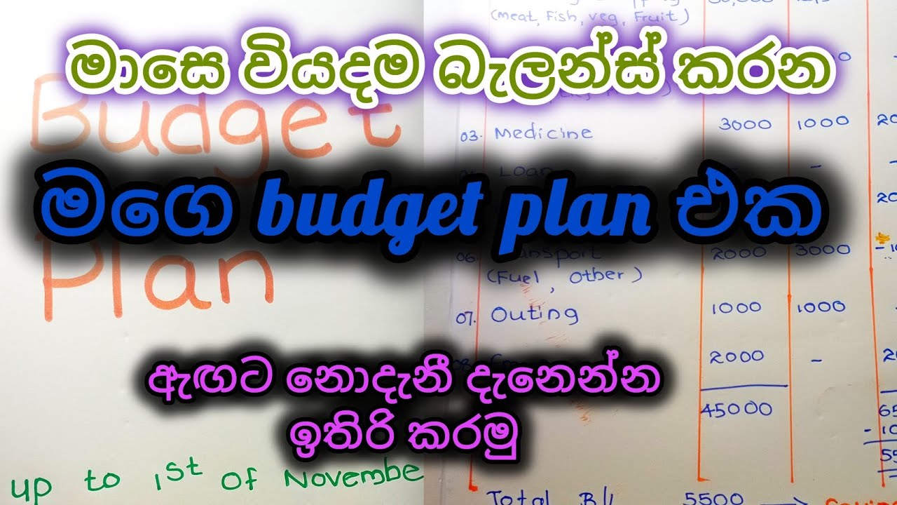 මාසෙ වියදම කවර් කරන ගමන් ඉතිරි කරමු🌸 මගේ simple budget plan එක 