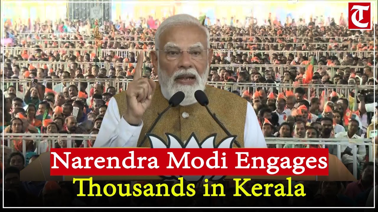 PM Narendra Modi Holds Massive Public Meeting in Thiruvananthapuram, Kerala