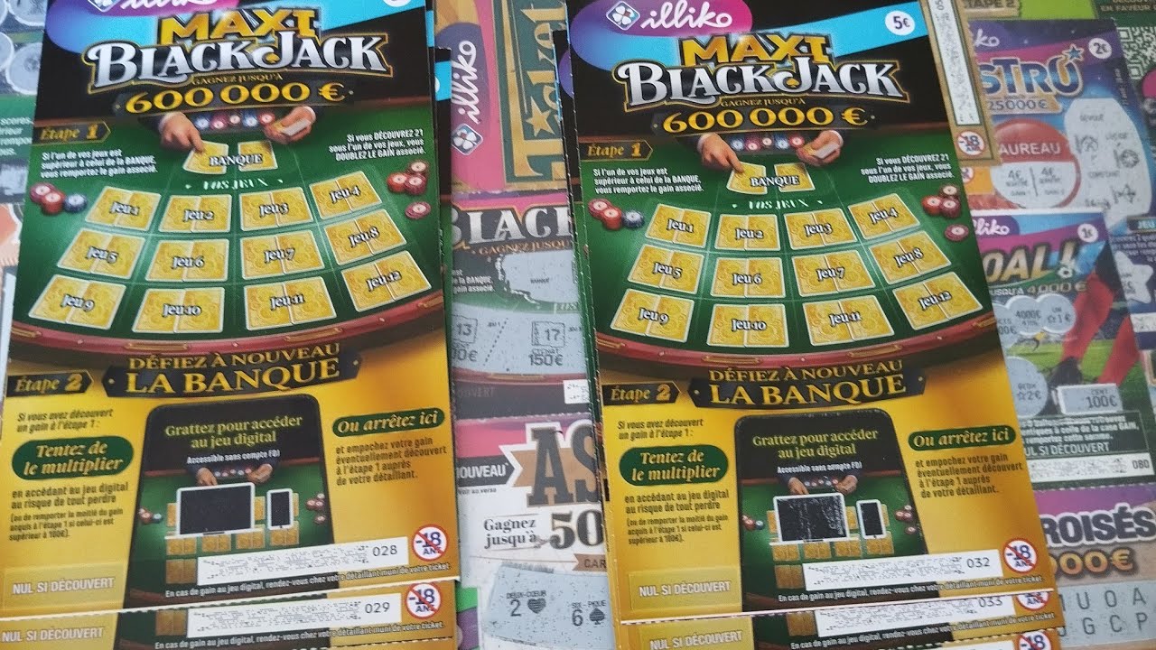 Maxi Black jack Maxi gains ?  | Ticket illiko FDJ ~362~