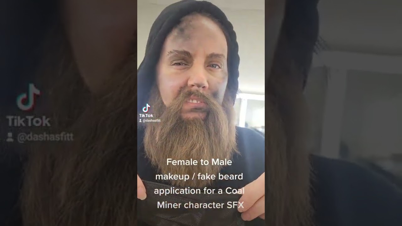Female to Male SFX Makeup/ Wool beard application
