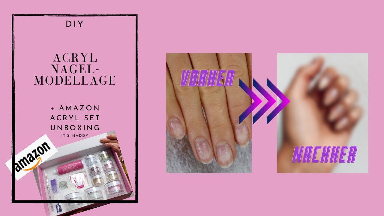 DIY ACRYL NÄGEL ZUHAUSE ⎜ Amazon Acryl Nagelset unboxing ⎜ first impression 💅🏻✨ für Anfänger
