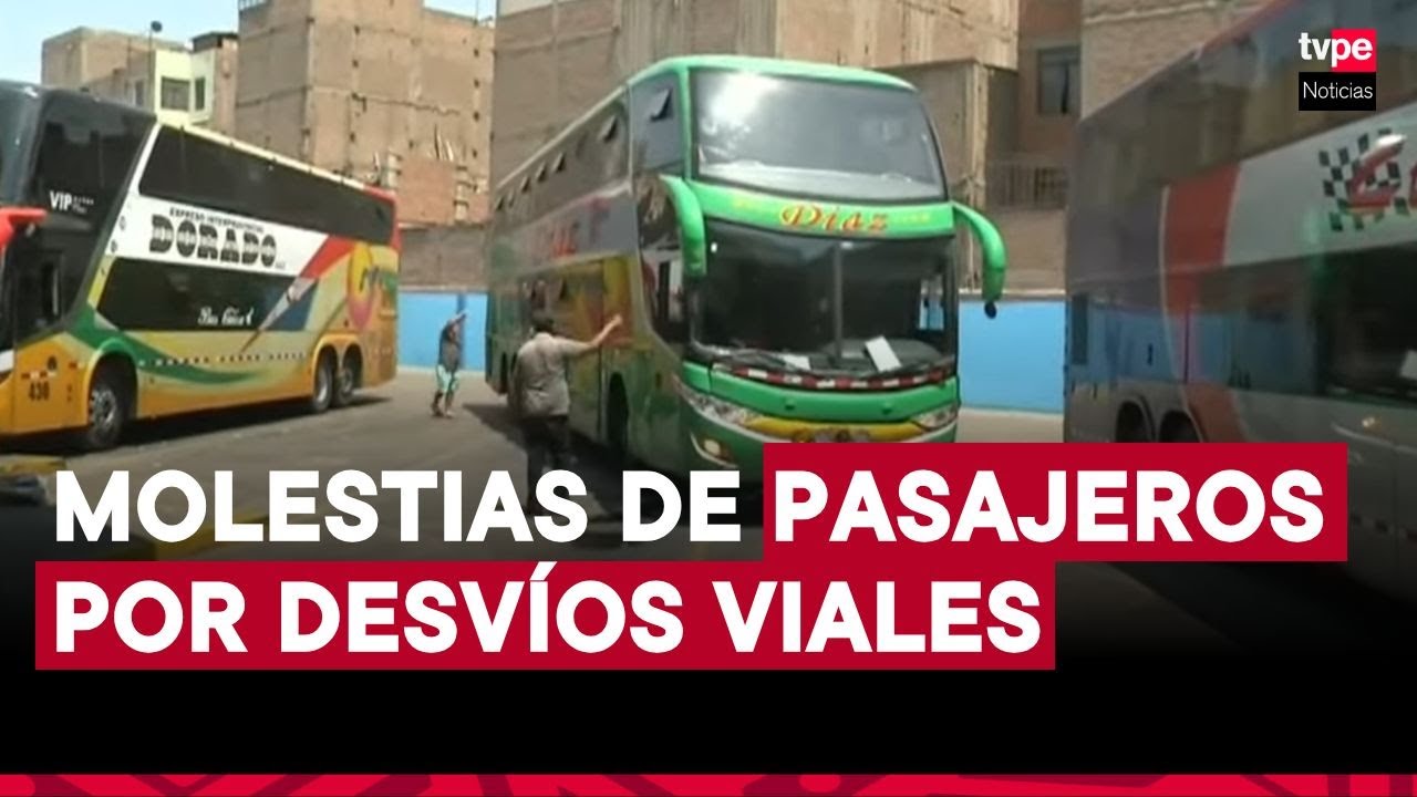 Pasajeros varados en terminal de Lima Norte tras colapso de puente en Chancay