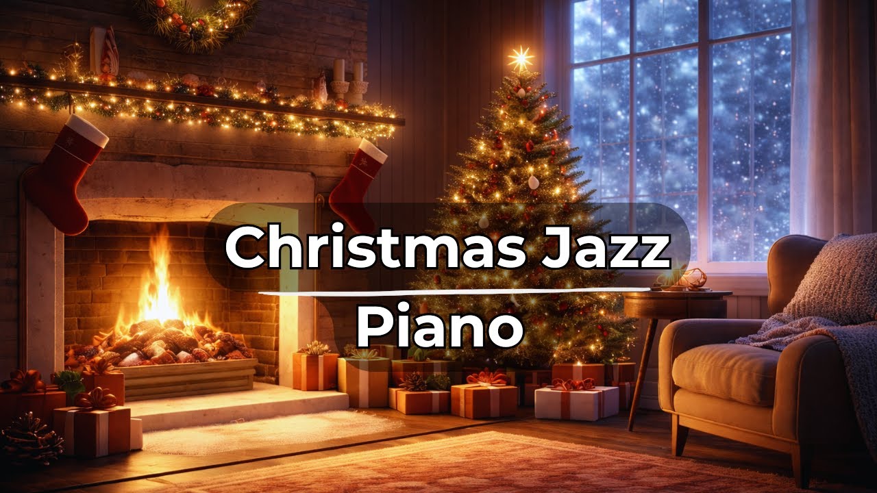 Christmas Jazz Piano 🎄 Cozy Winter Night | Relaxing Piano Jazz for Work & Study