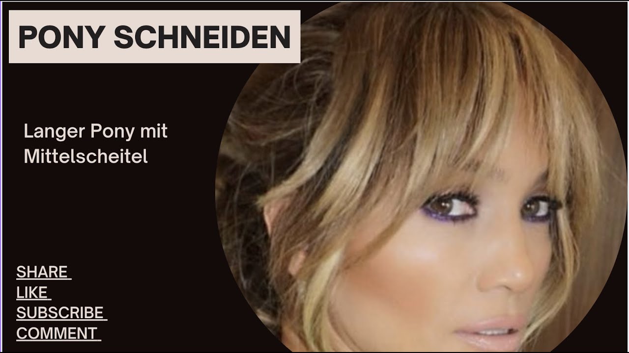 Tutorial langer Pony schneiden Mittelscheitel, Curtain Bangs