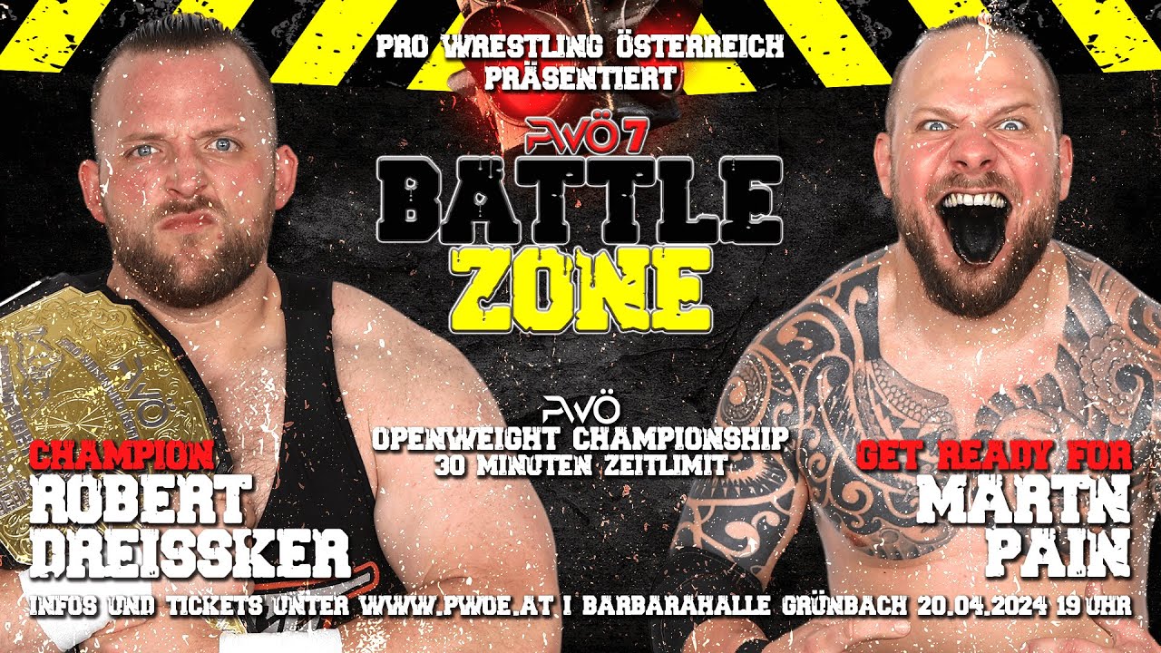 OPENWEIGHT CHAMPIONSHIP: Robert Dreissker (c) vs. Martn Pain | PWÖ Chapter 7: Battle Zone 20.04.2024