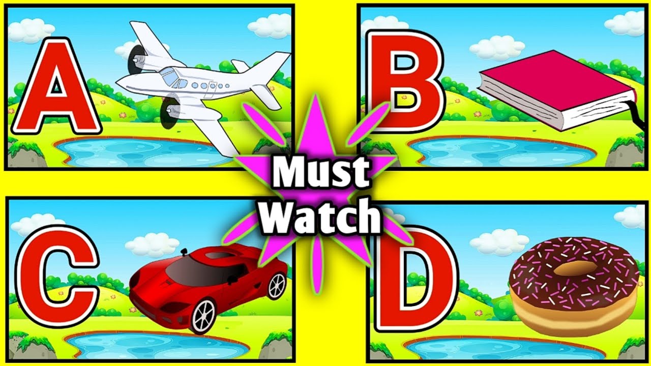 Learn Alphabets with live examples | Animated Video with Video Clips | WATRstar