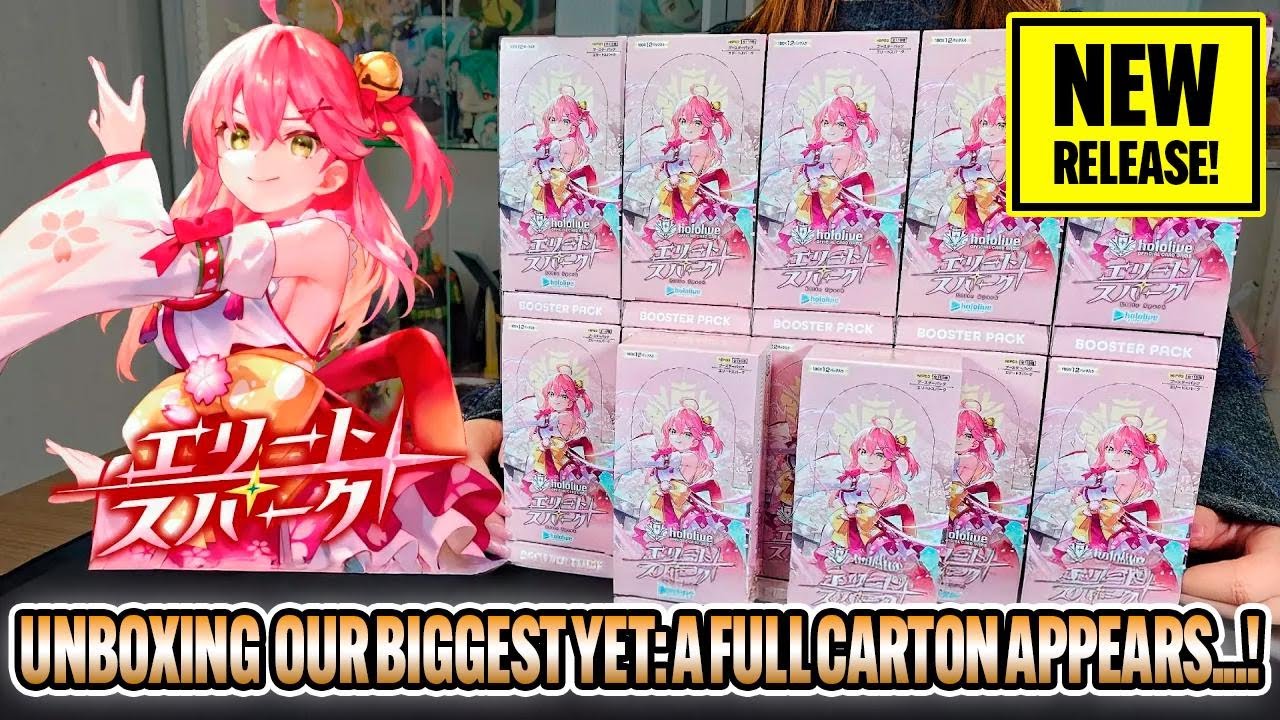 Unboxing a Carton of Hololive’s New Card Game “Elite Spark”! Hoping for a Super Rare SEC Pull!