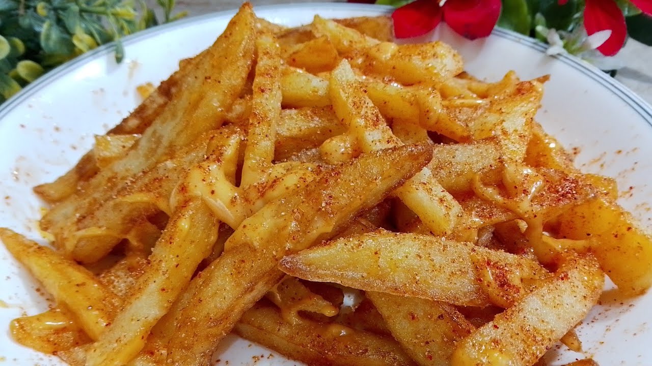 Street Style Masala French fries At Home Recipe by Kitchen With Manoo1 